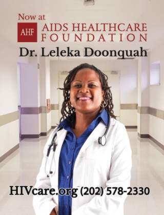 Leleka Doonquah, MD will be serving patients at AHF's Healthcare Centers at Benning Rd in Northeast Washington DC (1647 Benning Road, NE, Suite #303, Washington, DC 20002) and at AHF's Temple Hills Healthcare Center in Prince George's County, MD (4302 Sai