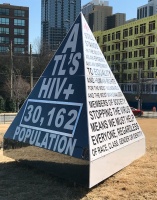(BPRW) AHF Partners with National Center for Civil and Human Rights to Unveil “Atlanta’s HIV+ Population Now” Art Sculpture