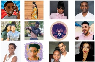 The NextUp #YouTubeBlack Class of 2018: (top row, l-r) Team APS, Montoya Mayo, Living Luxuriously for Less, Jeremy Fielding; (2nd row, l-r) Jamilla & Que, Hellah Good, StarPuppy, Jarvis Johnson; (3rd row, l-r) Clever Girl Finance, Ahsante the Artist, The 