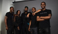 Collective Gallery executives. From left to right – Kyle Bailey (Director of Business Operations), Aurielle Brooks (Vice President), Cam Kirk (CEO and Founder), John Rose (President), Marley Miller (Director of A&R)