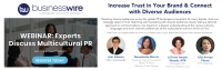 (BPRW) Business Wire to host a Webinar: Experts Discuss Multicultural PR Webinar