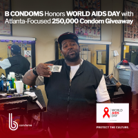 (BPRW) b condoms Honors World AIDS Day with Atlanta-Focused 250,000 Condom Giveaway