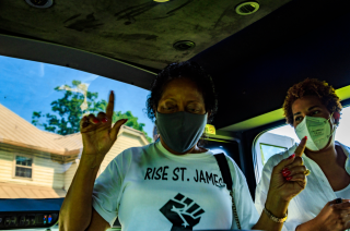 Dr. Margot Brown visits Rise St. James, a community-based organization fighting for environmental justice in St. James Parish, Louisiana