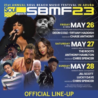 (BPRW) Soul Beach Music Festival Hosted by Aruba – Good Vibes Only! Live Music by The Roots, Jill Scott, Lucky Daye, Anthony Hamilton – Comedy Night featuring Deon Cole & Tiffany Haddish | Press releases