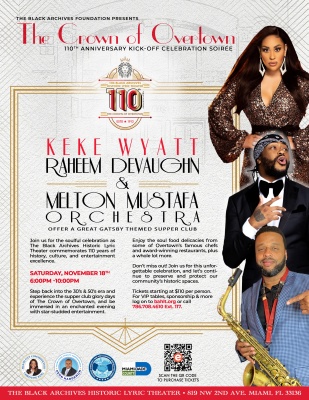 (BPRW) The Black Archives History & Research Foundation to highlight seven honorees during The Crown of Overtown 110th Anniversary Kick-off Celebration Soiree | Press releases