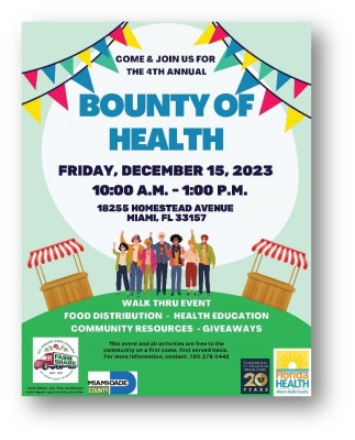 (BPRW) The Consortium for a Healthier Miami-Dade to Host Annual Bounty of Health on December 15 | Press releases