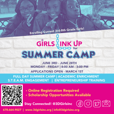 (BPRW) Unleash Curiosity and Creativity: 3D Girls, Inc. Announces Girls’ Link Up 2024 Summer Camp! | Press releases