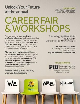 (BPRW) National Association of Black Journalists South Florida and the National Association of Hispanic Journalists are Set to Host the Annual Career Fair On Saturday, April 20, at Broward College | Press releases