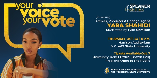 (BPRW) N.C. A&T Begins 2024-25 Chancellor’s Speaker Series Season with Yara Shahidi | Press releases