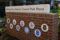 FSU's National Pan-Hellenic Council Park, located between the Student Union and Legacy Walk, features sculptures created by FSU’s Master Craftsman Studio in the heart of FSU's campus. (Evan Eisenstark)