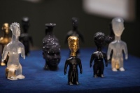 M. Florine Démosthène. What We Know & What We Don’t Know. Installation view in Mastering the Dream, SCAD Museum of Art, 2023. 3D-printed sculptures with mixed media. Courtesy of the artist. Photo: SCAD Museum of Art