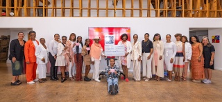 Califa Arts Chapter Members Present Donation Check to Support Scholarships for Inner-City Arts Students