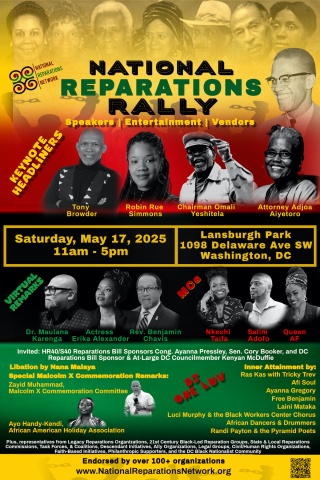 National Reparations Rally - Saturday, May 17, 2025 in Washington, DC