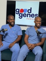 From left, Drs. Kevin and Kyle Phanord during their appearance on the Good Genes Podcast.