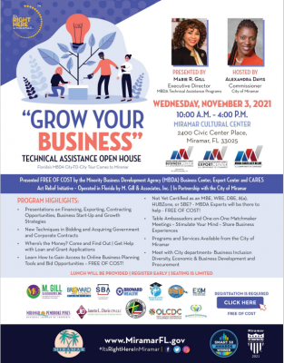 (BPRW) M. Gill & Associates, Inc. and the City of Miramar present the MBDA Technical Assistance Open House on November 3rd | Press releases