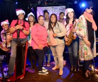 JAZZ in PINK members at a Christmas event