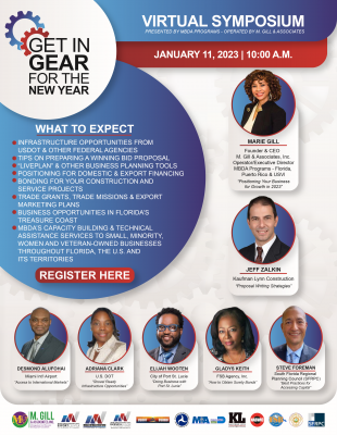 (BPRW) MBDA Programs in Florida, Puerto Rico, & USVI, operated by M. Gill & Associates,  present the 2023  “Get in Gear for the New Year” Virtual Symposium | Tech Zone Daily